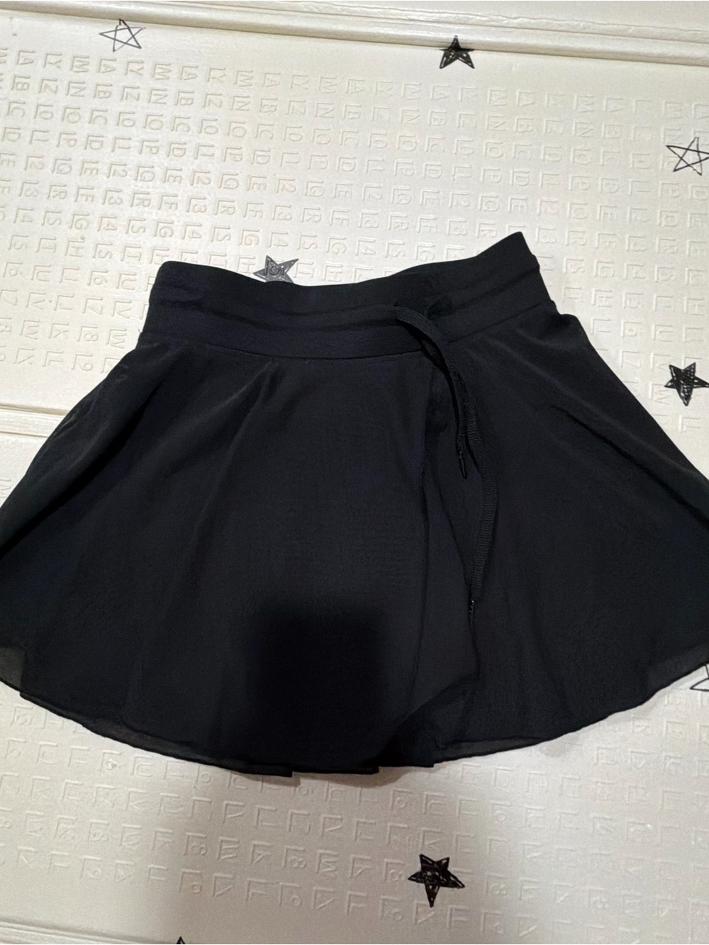 HALARA Black Circle Skater Skirt with Drawstring Waist